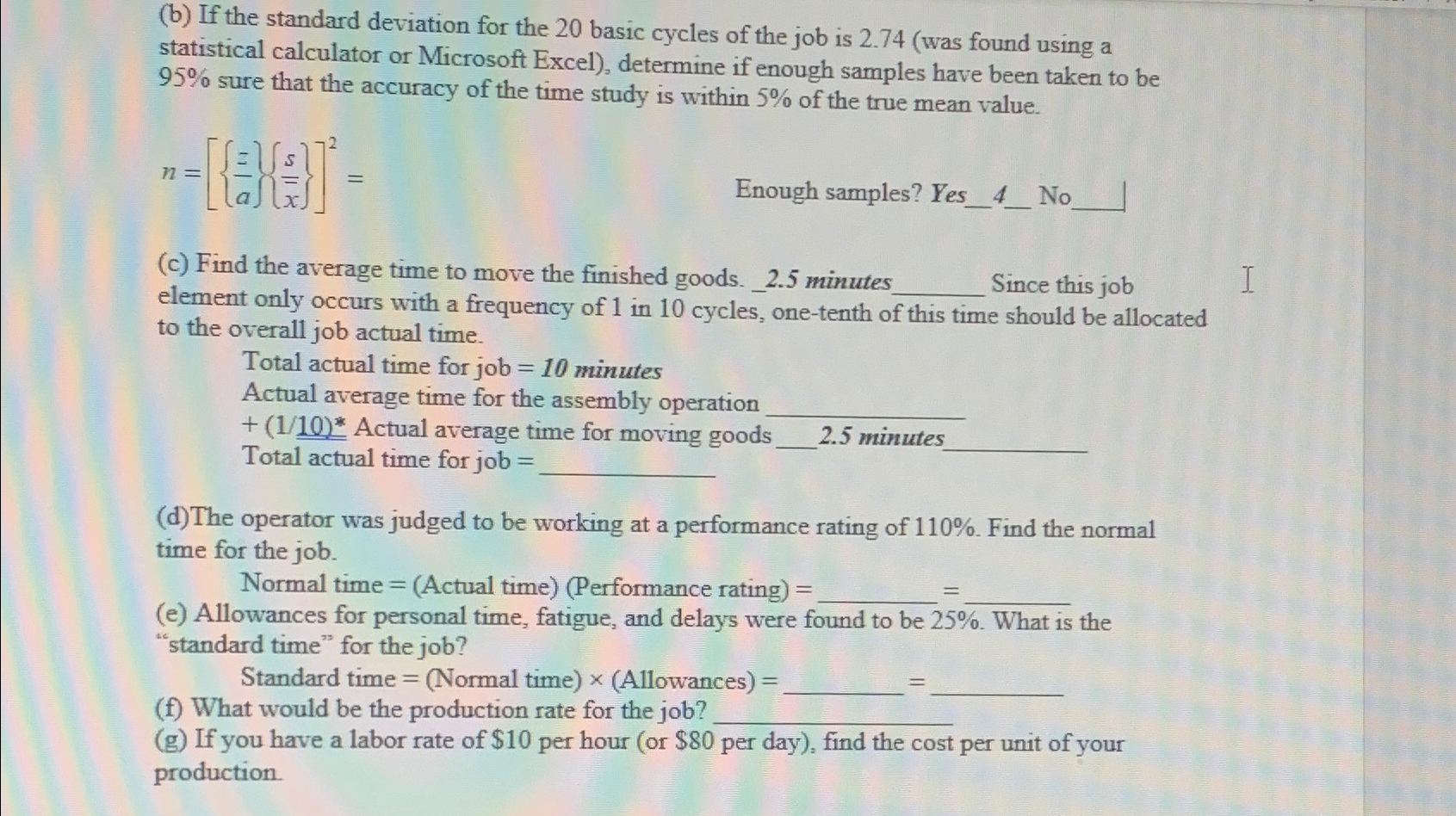  (b) If the standard deviation for the 20 basic cycles of