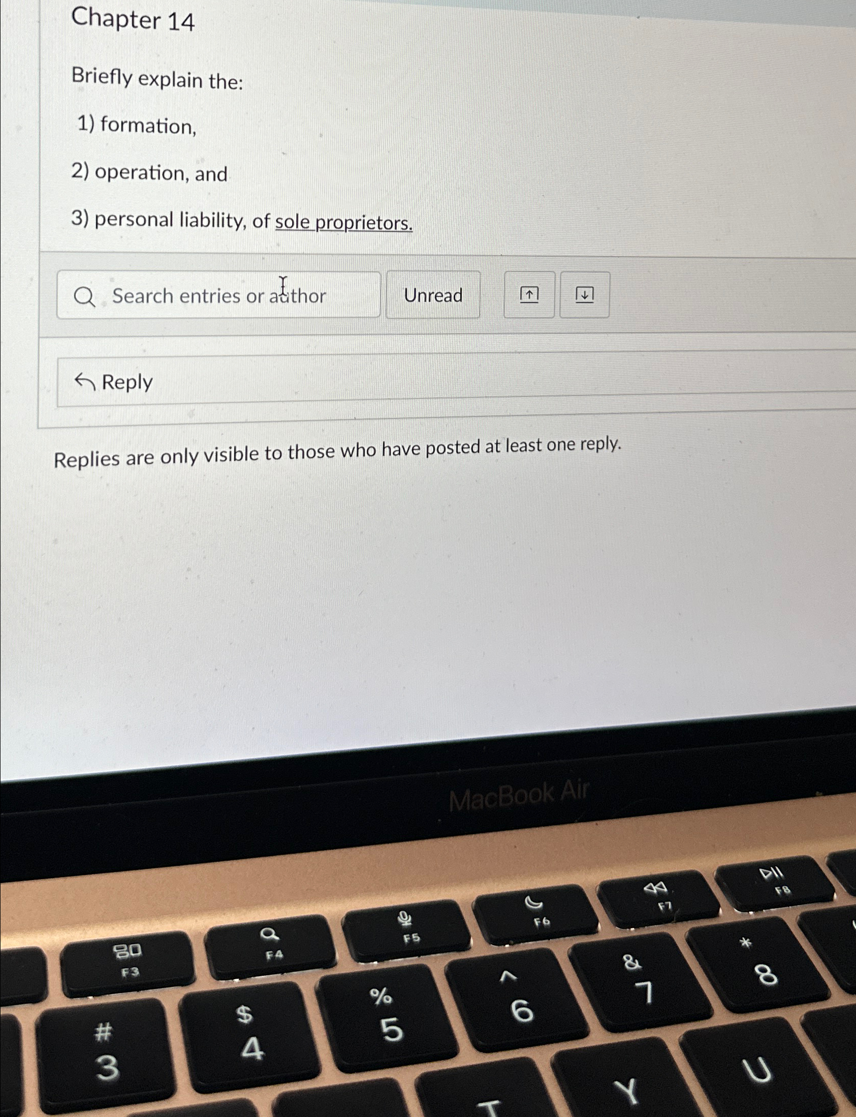  Chapter 14 Briefly explain the: formation, operation, and personal liability, of