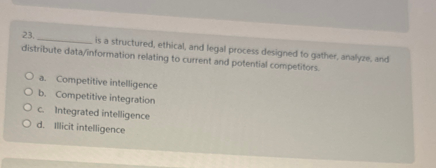  23 is a structured, ethical, and legal process designed to gather,