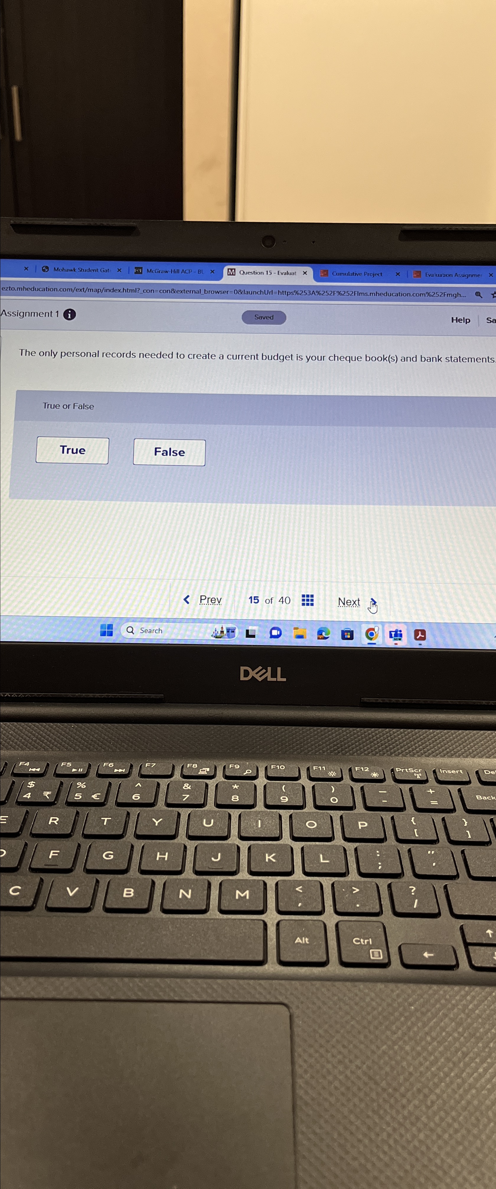  Assignment 1 i The only personal records needed to create a