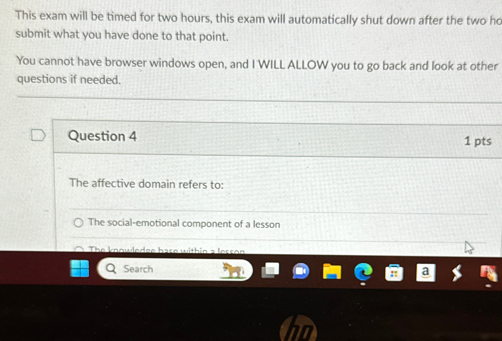  This exam will be timed for two hours, this exam will
