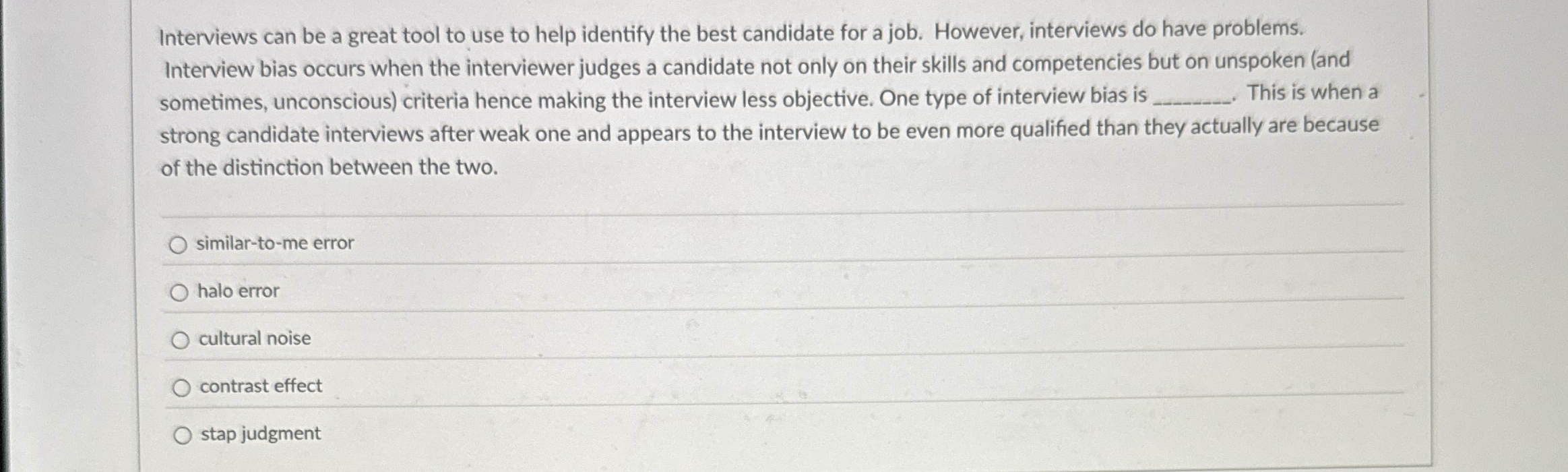  Interviews can be a great tool to use to help identify