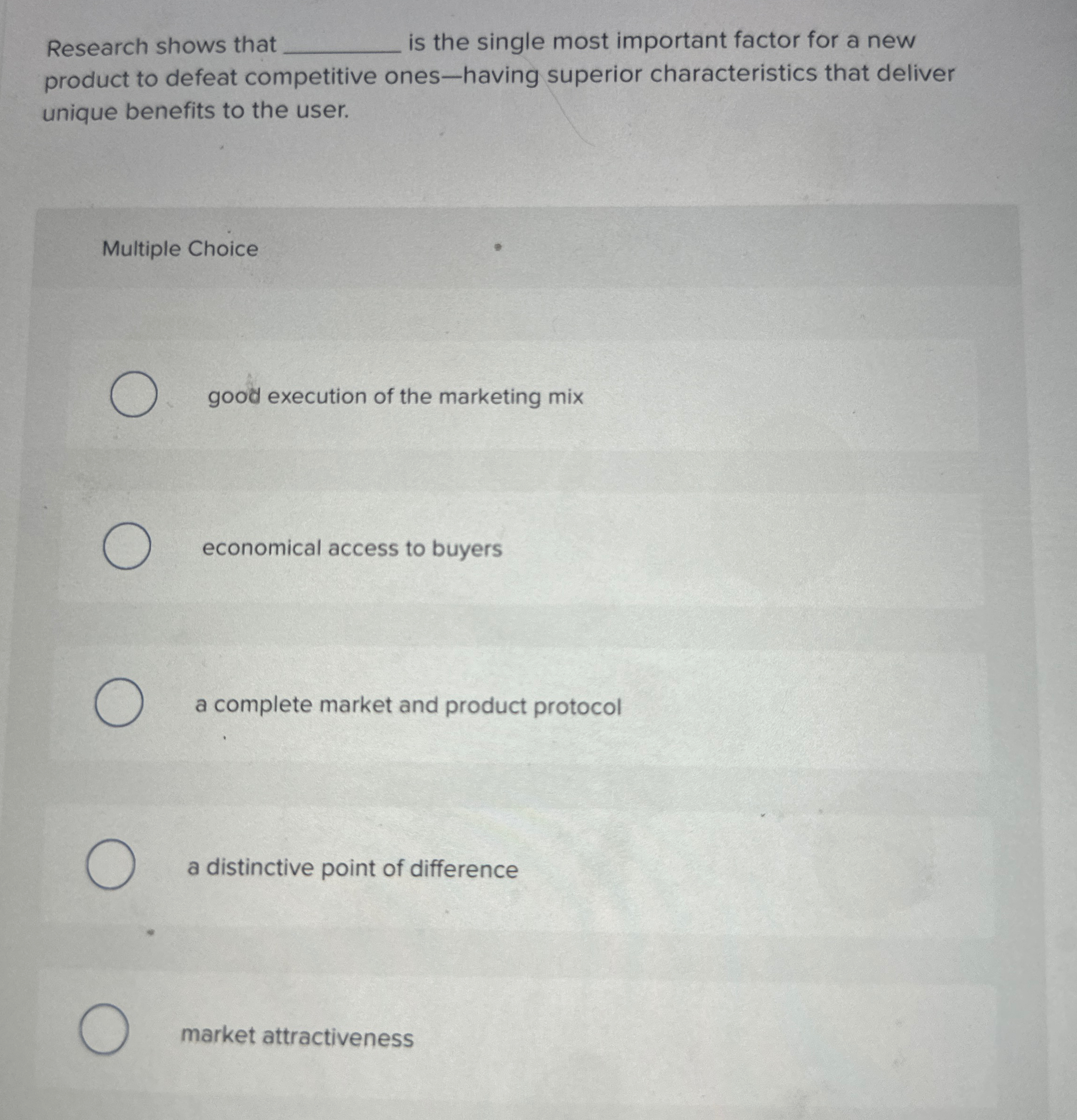  Research shows that is the single most important factor for a