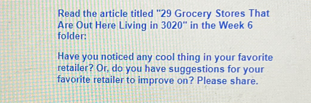  Read the article titled "29 Grocery Stores That Are Out Here