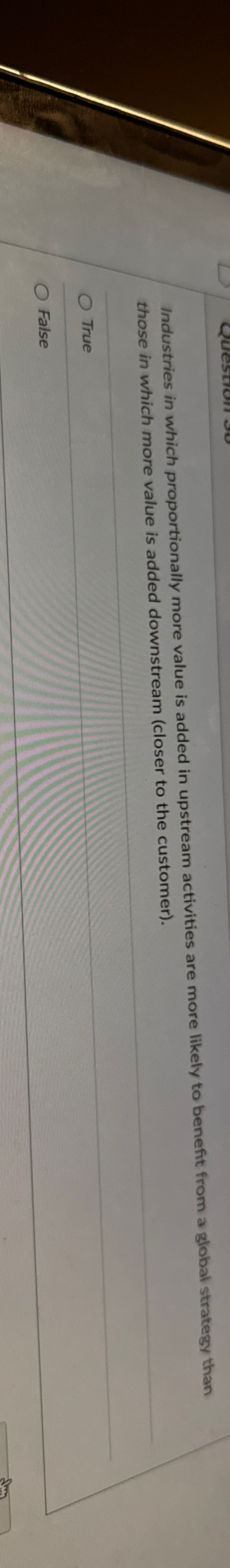  Industries in which proportionally more value is added in upstream activities