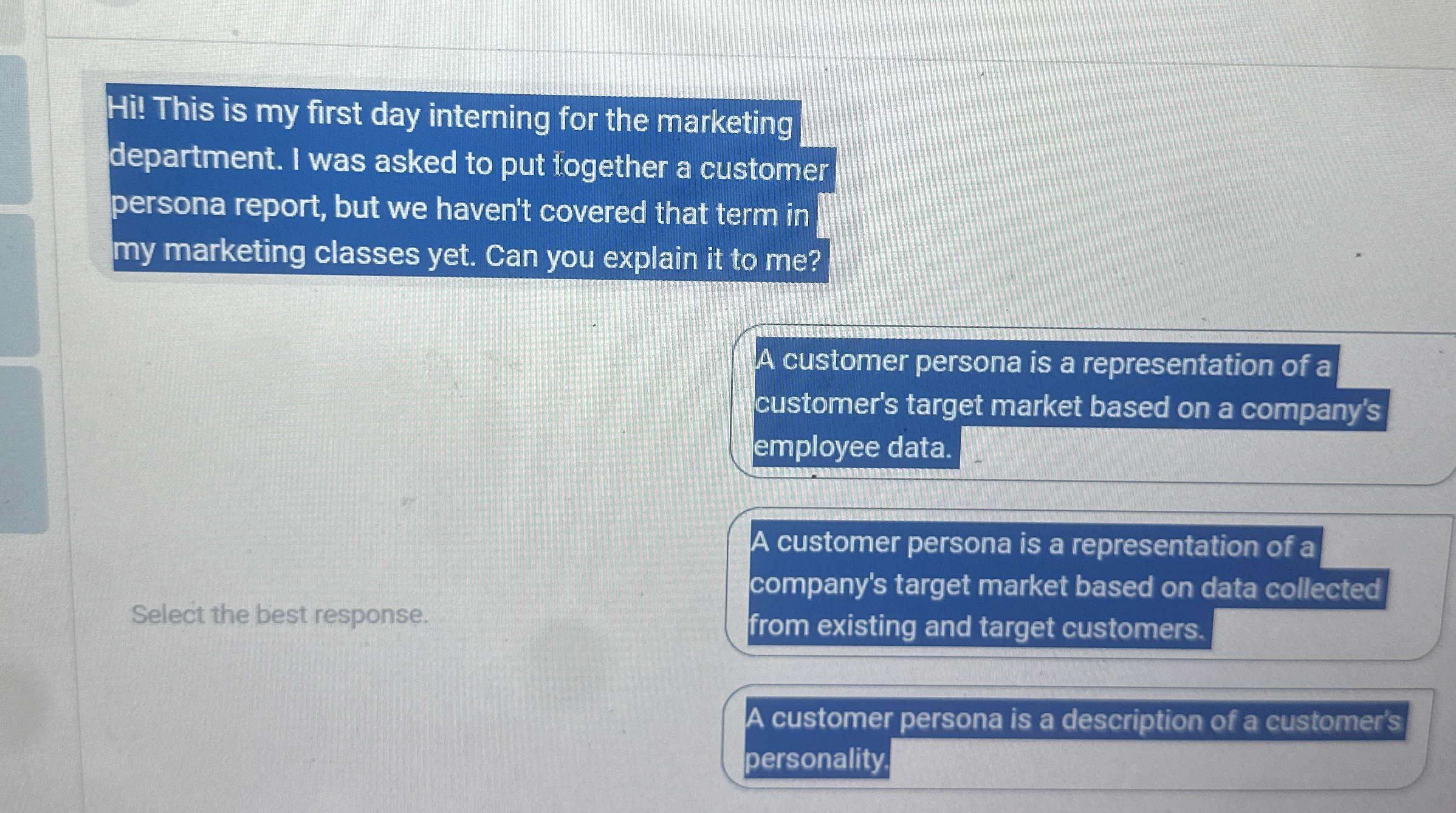  951025090+32800 Hi! This is my first day interning for the marketing