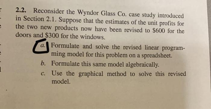  (Road lighting) Consider a road divided into m segments that is