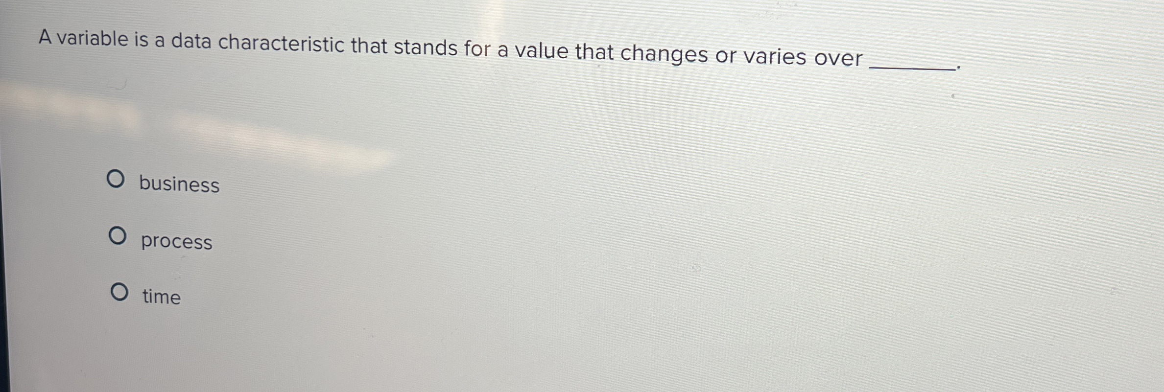  A variable is a data characteristic that stands for a value