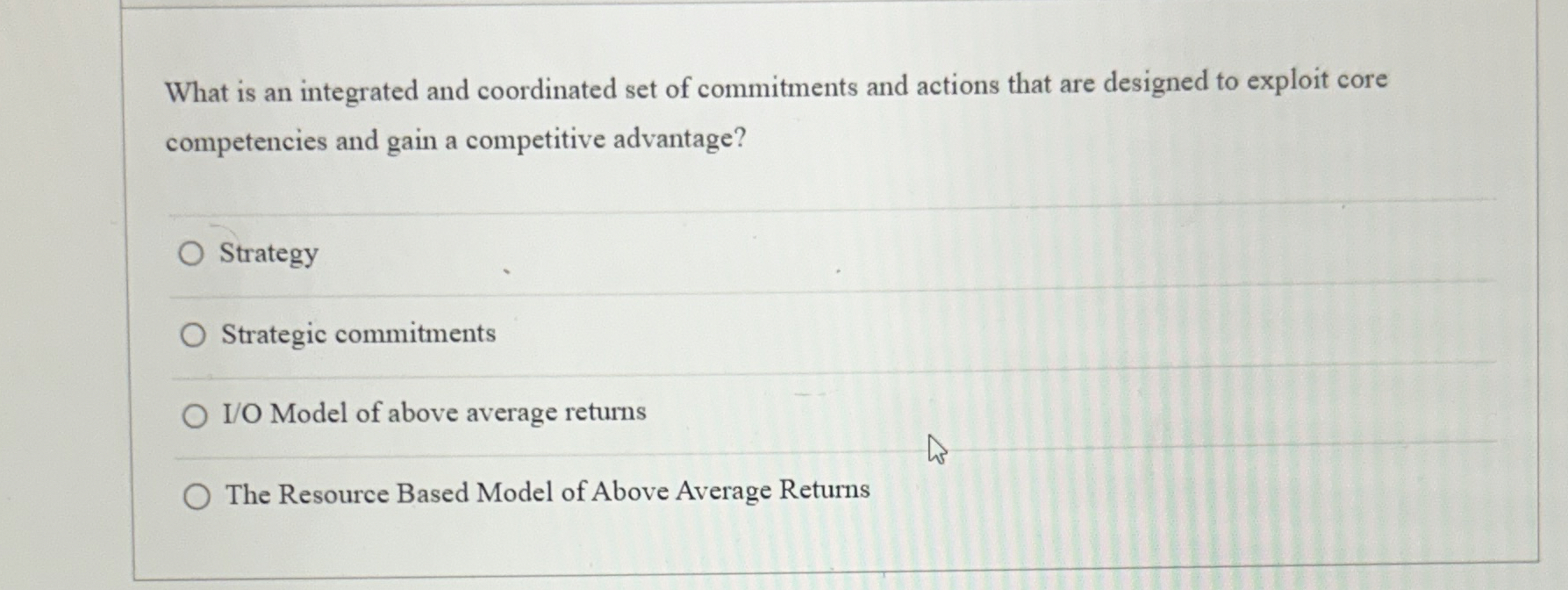  What is an integrated and coordinated set of commitments and actions