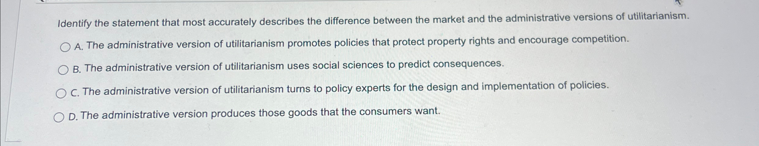  Identify the statement that most accurately describes the difference between the