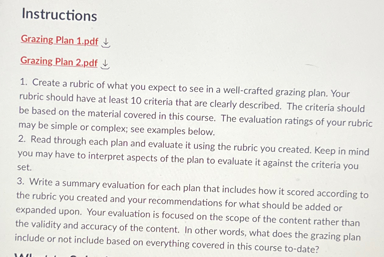  Instructions Grazing Plan 1.pdf darr Grazing Plan 2.pdf darr Create a
