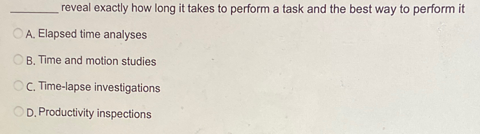  reveal exactly how long it takes to perform a task and