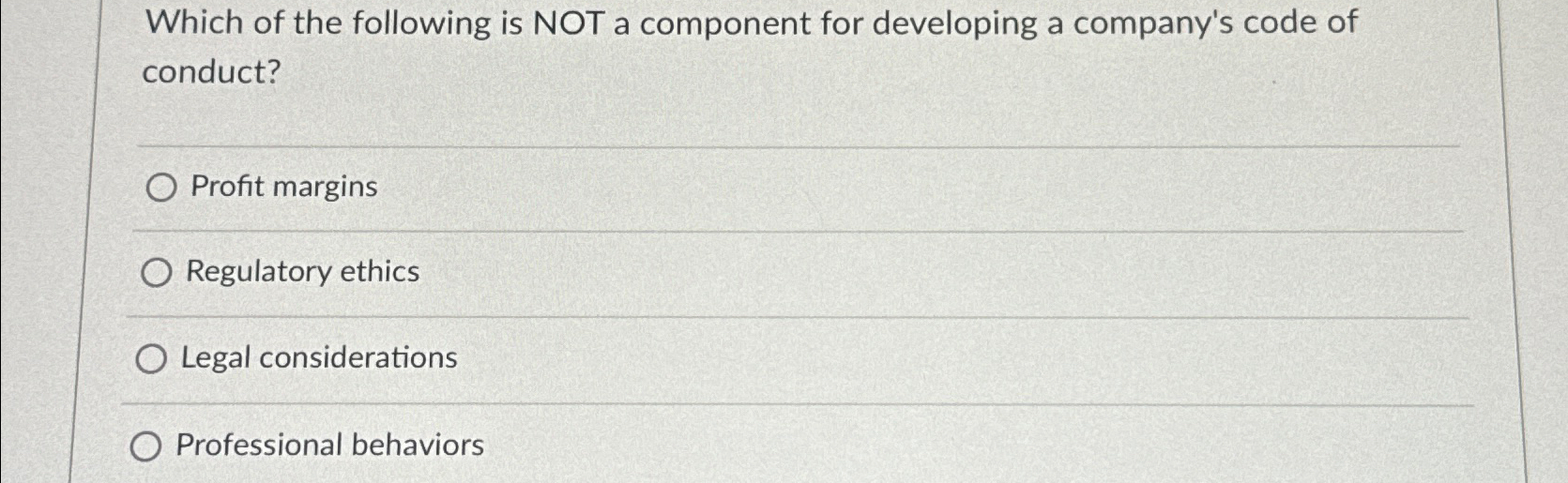  Which of the following is NOT a component for developing a