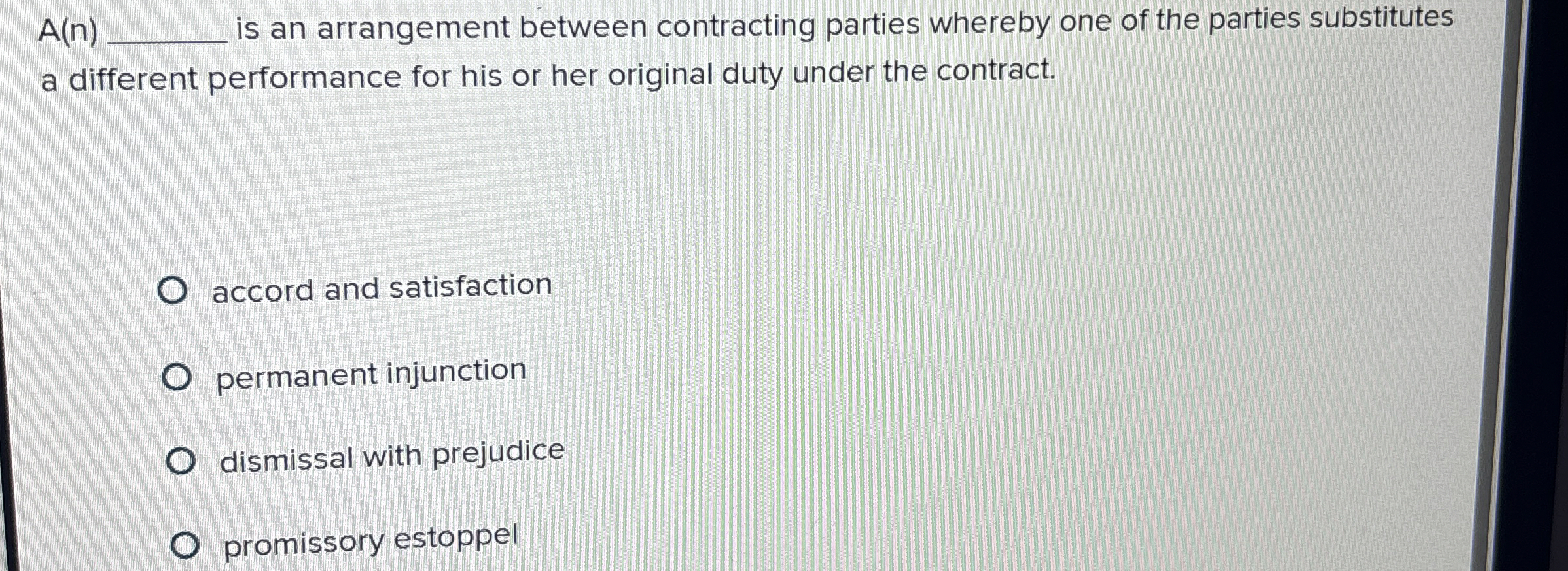  A(n) is an arrangement between contracting parties whereby one of the