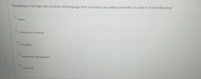  Translating a message into symbols and language that a receiver can