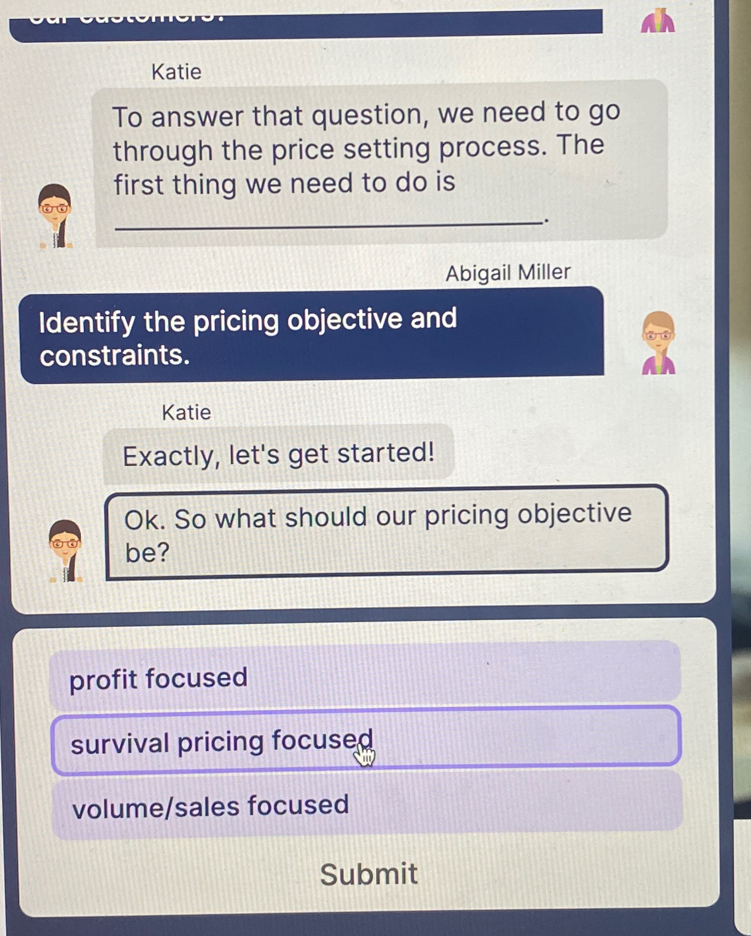  Katie To answer that question, we need to go through the