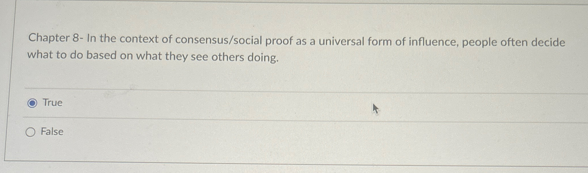  Chapter 8- In the context of consensus/social proof as a universal