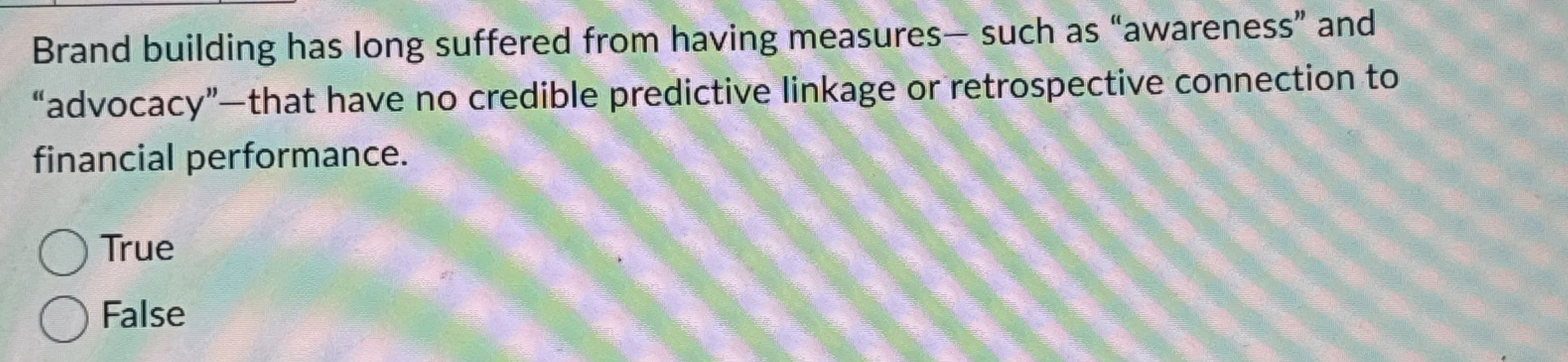  Brand building has long suffered from having measures - such as