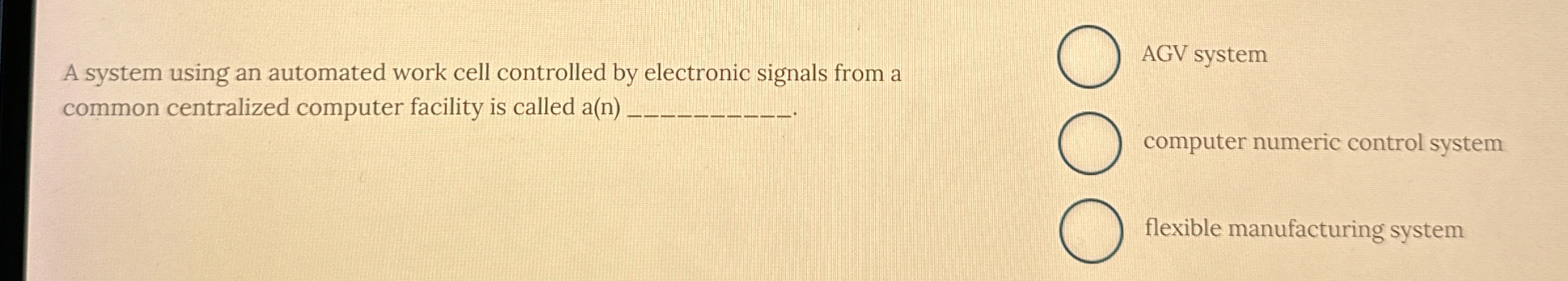  A system using an automated work cell controlled by electronic signals