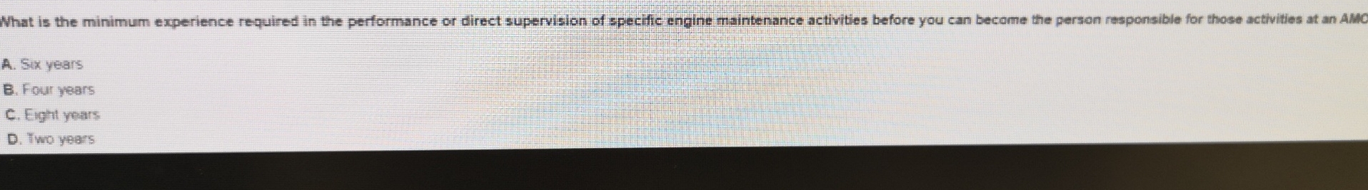  What is the minimum experience required in the performance or direct