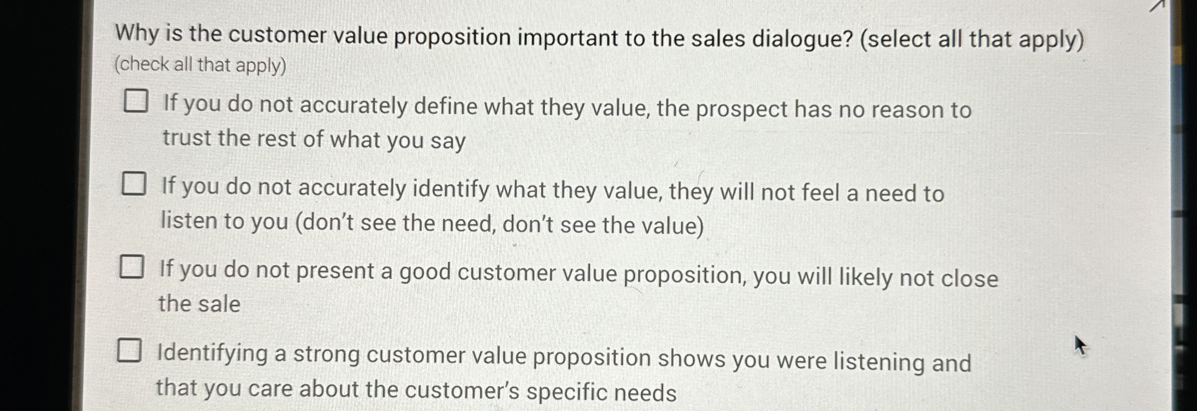  Why is the customer value proposition important to the sales dialogue?