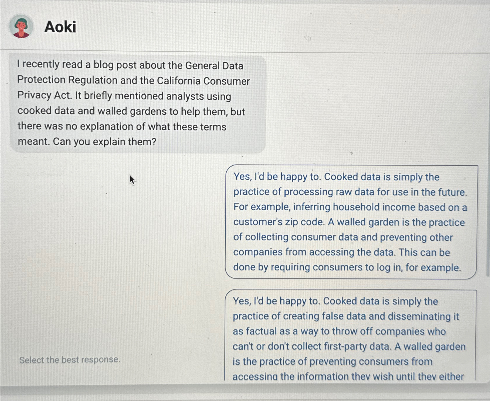  Aoki I recently read a blog post about the General Data