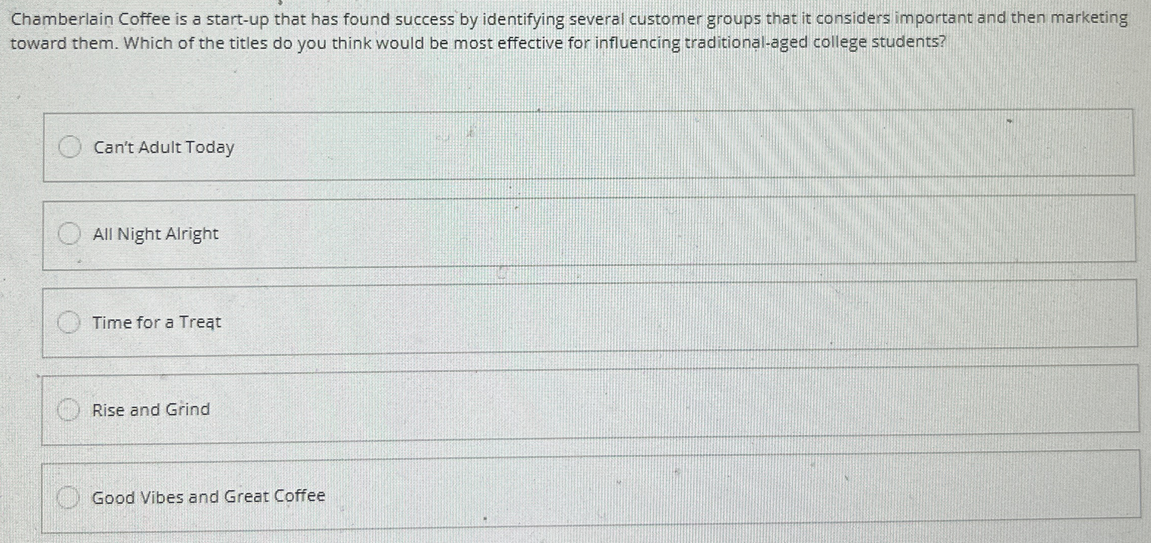  Chamberlain Coffee is a start-up that has found success by identifying