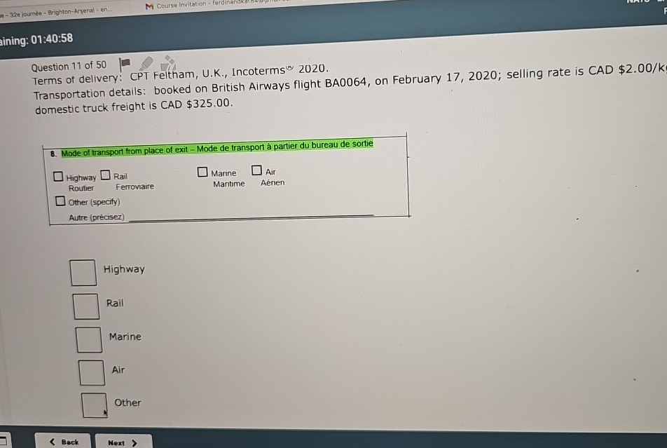  32 e journe - Brighton-Arenal - en-. M Course Invitation -