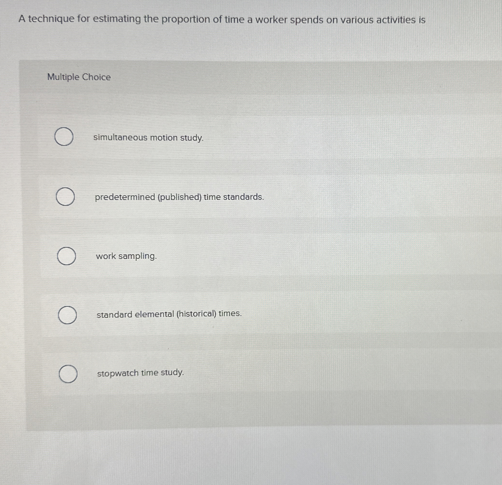  A technique for estimating the proportion of time a worker spends