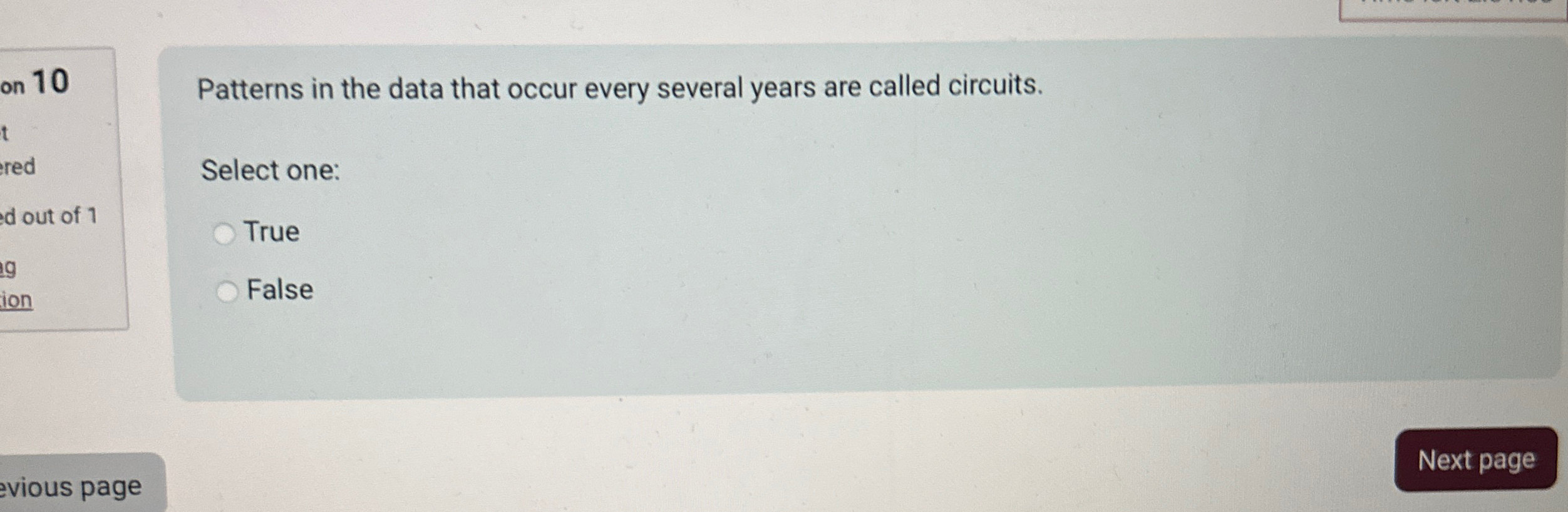  on 10 Patterns in the data that occur every several years