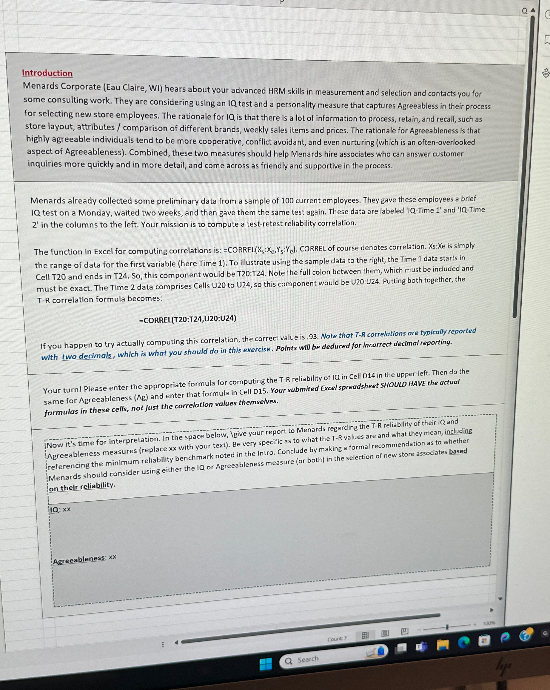  Introduction Menards Corporate (Eau Claire, WI) hears about your advanced HRM