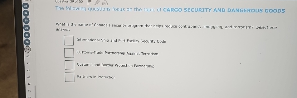  364041424345Question 9 of b0The following questions focus on the topic of