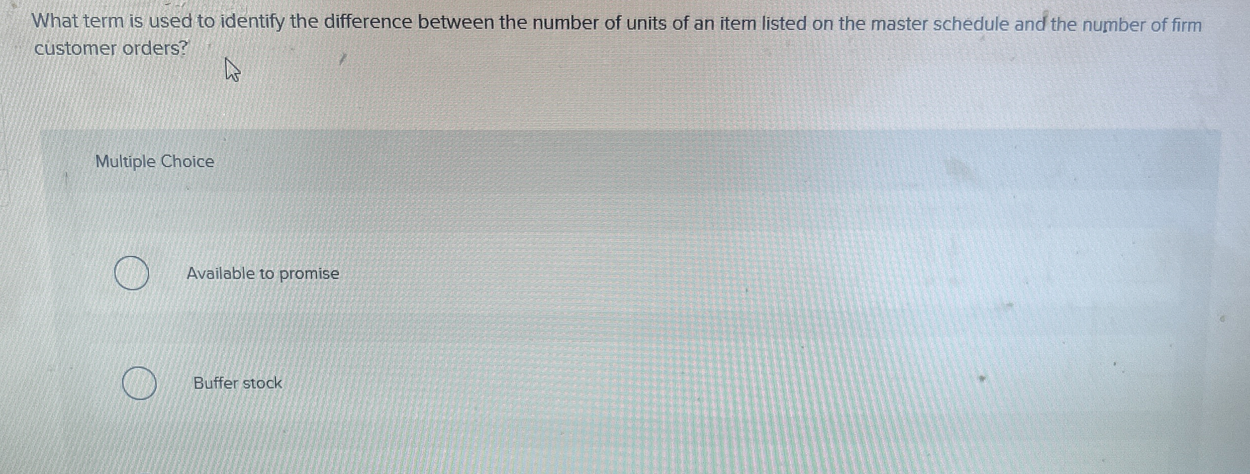  What term is used to identify the difference between the number