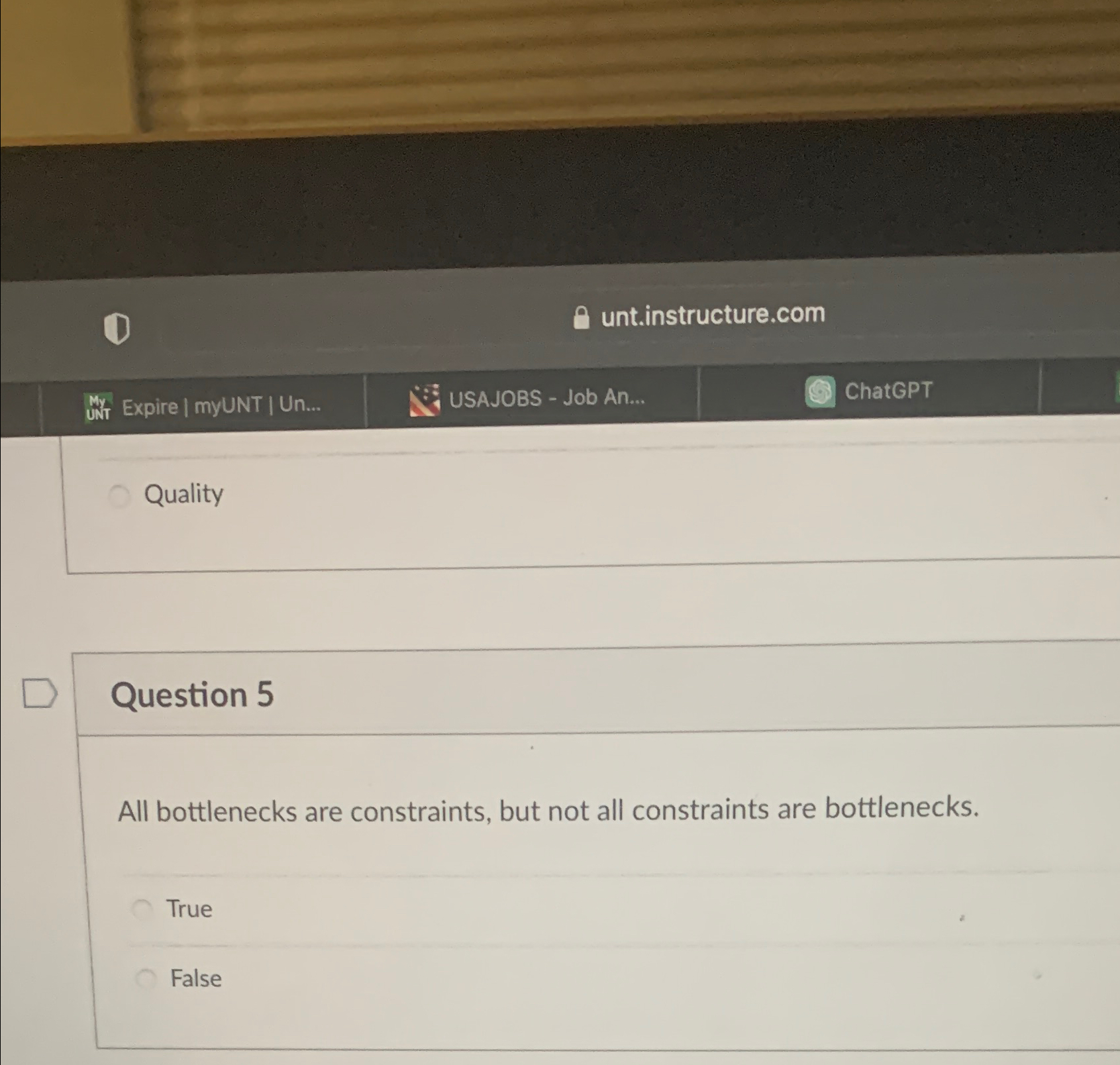  unt.instructure.com Expire | myUNT | Un... USAJOBS - Job An... ChatGPT
