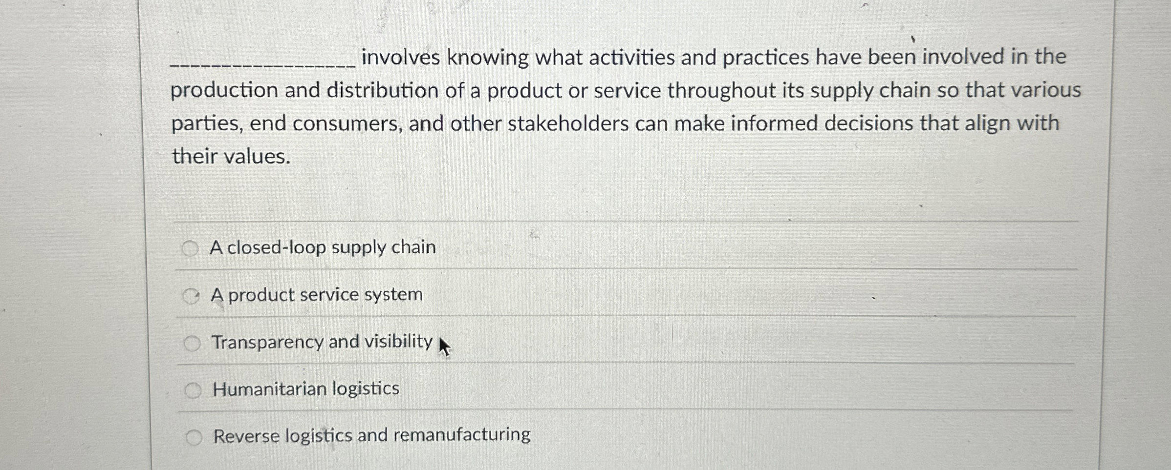  involves knowing what activities and practices have been involved in the