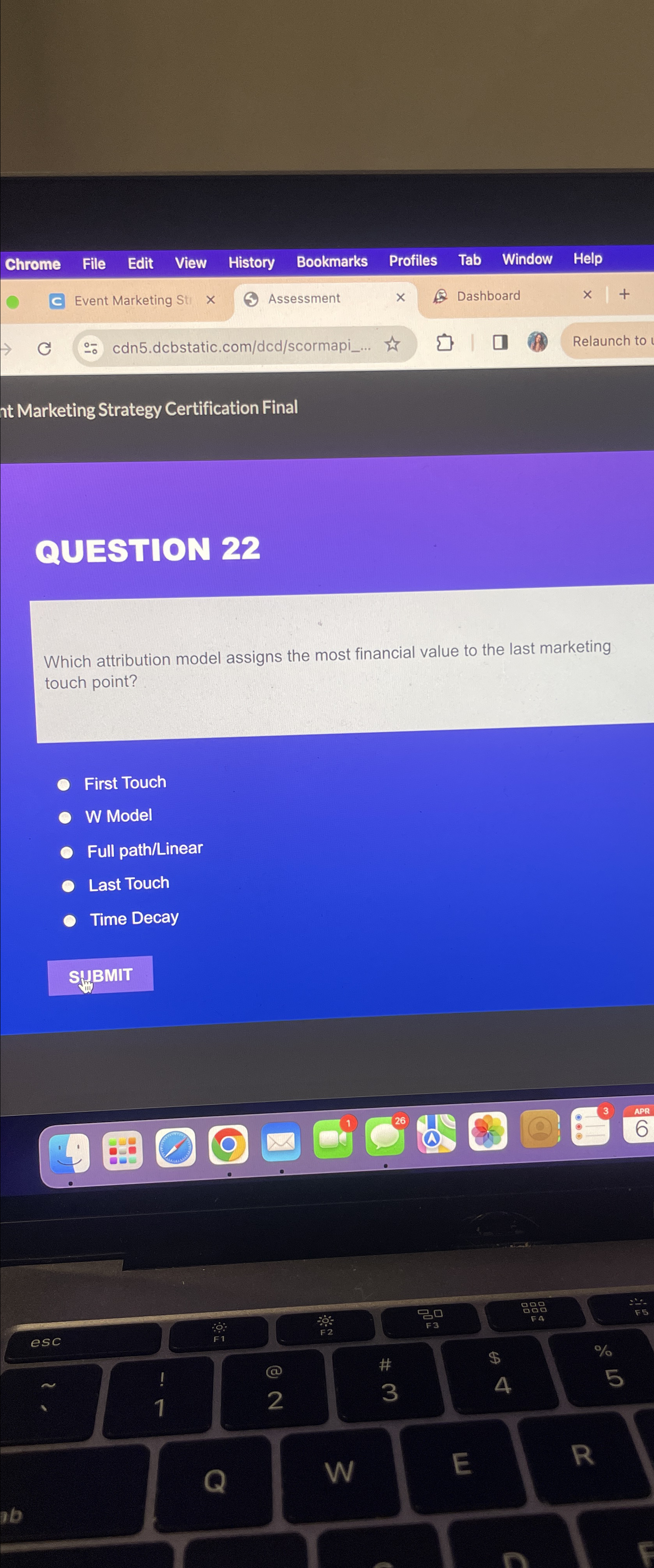  Chrome File Edit View History Bookmarks Profiles Tab Window Help Event