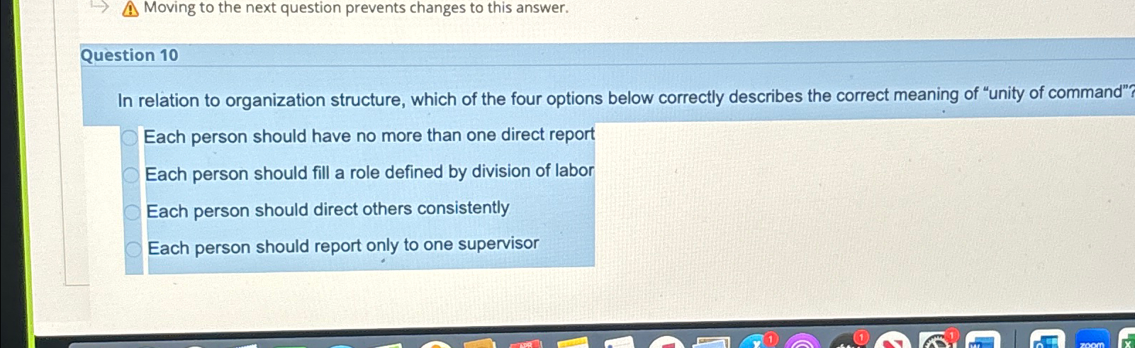  Moving to the next question prevents changes to this answer. Question