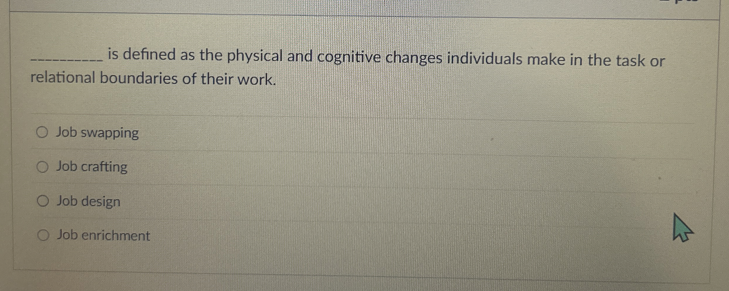  is defined as the physical and cognitive changes individuals make in