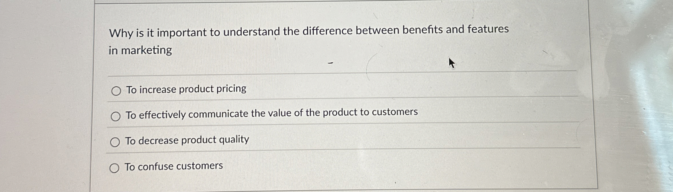  Why is it important to understand the difference between benefits and