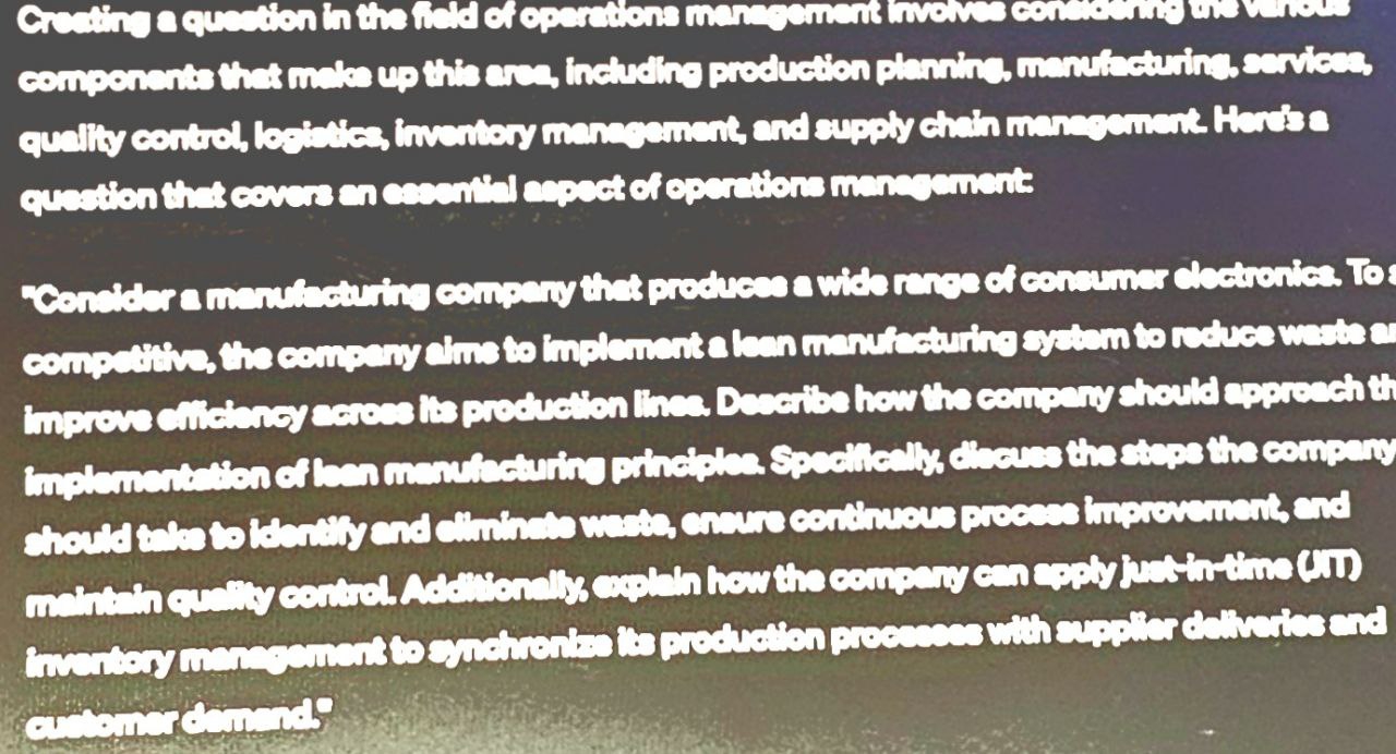  operation management 2 