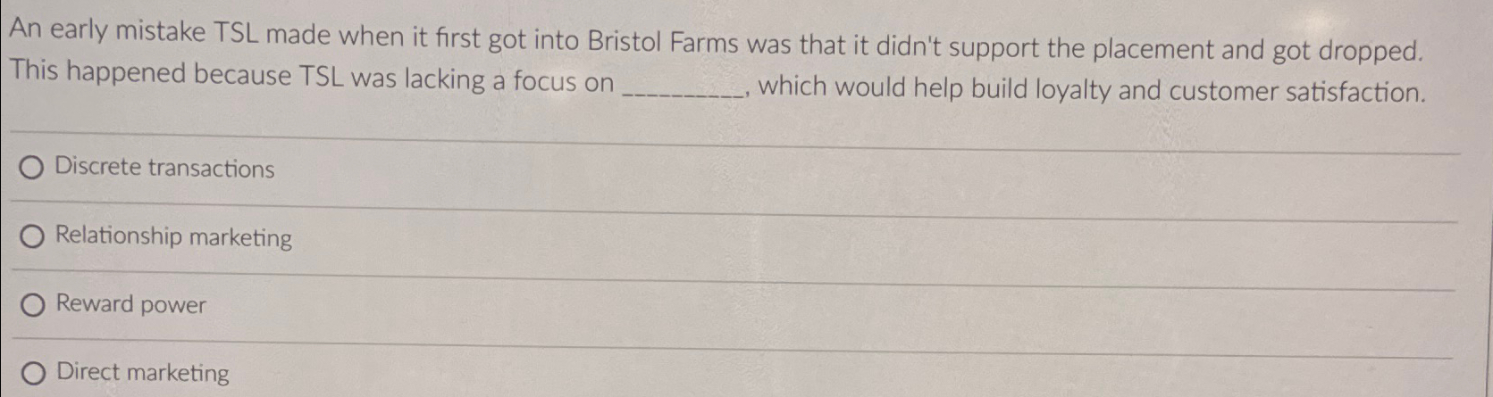 An early mistake TSL made when it first got into Bristol