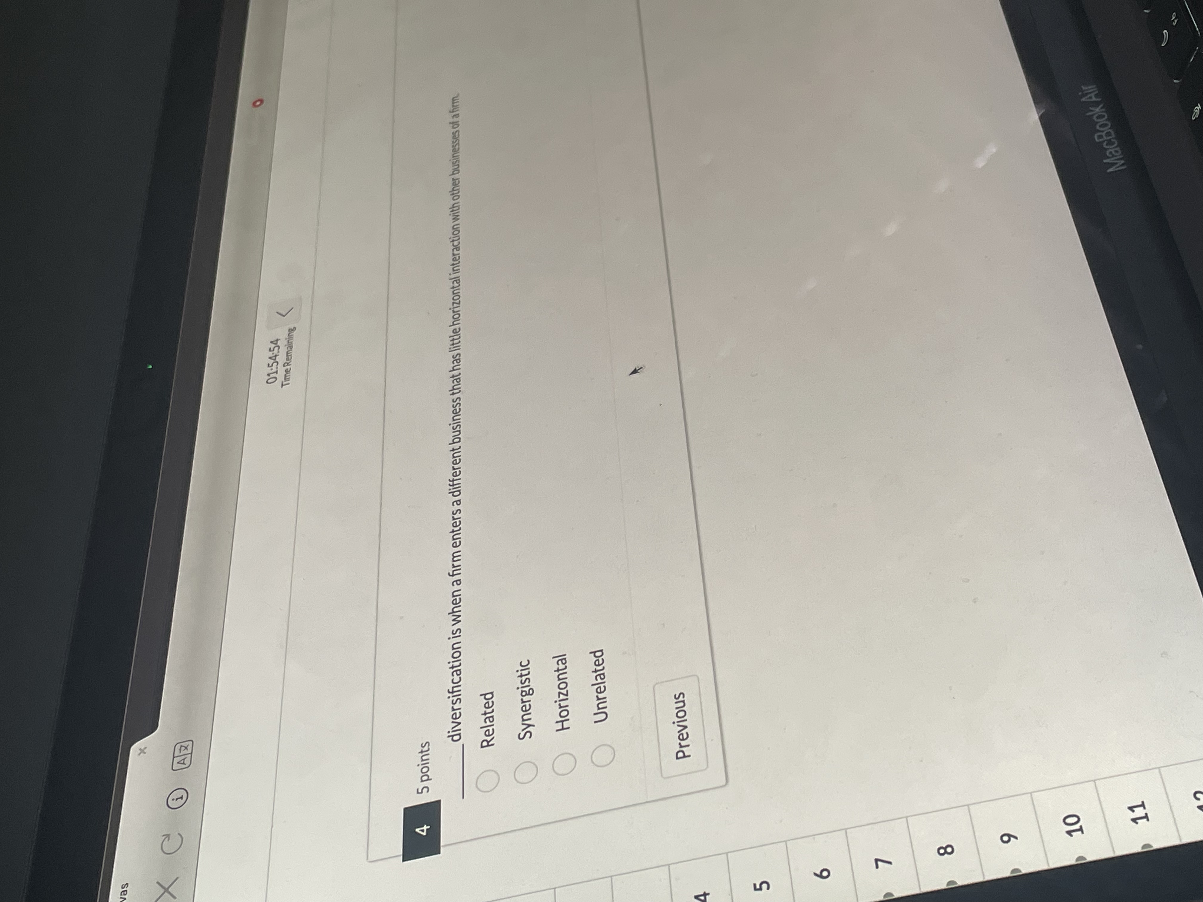  5 points diversification is when a firm enters a different business