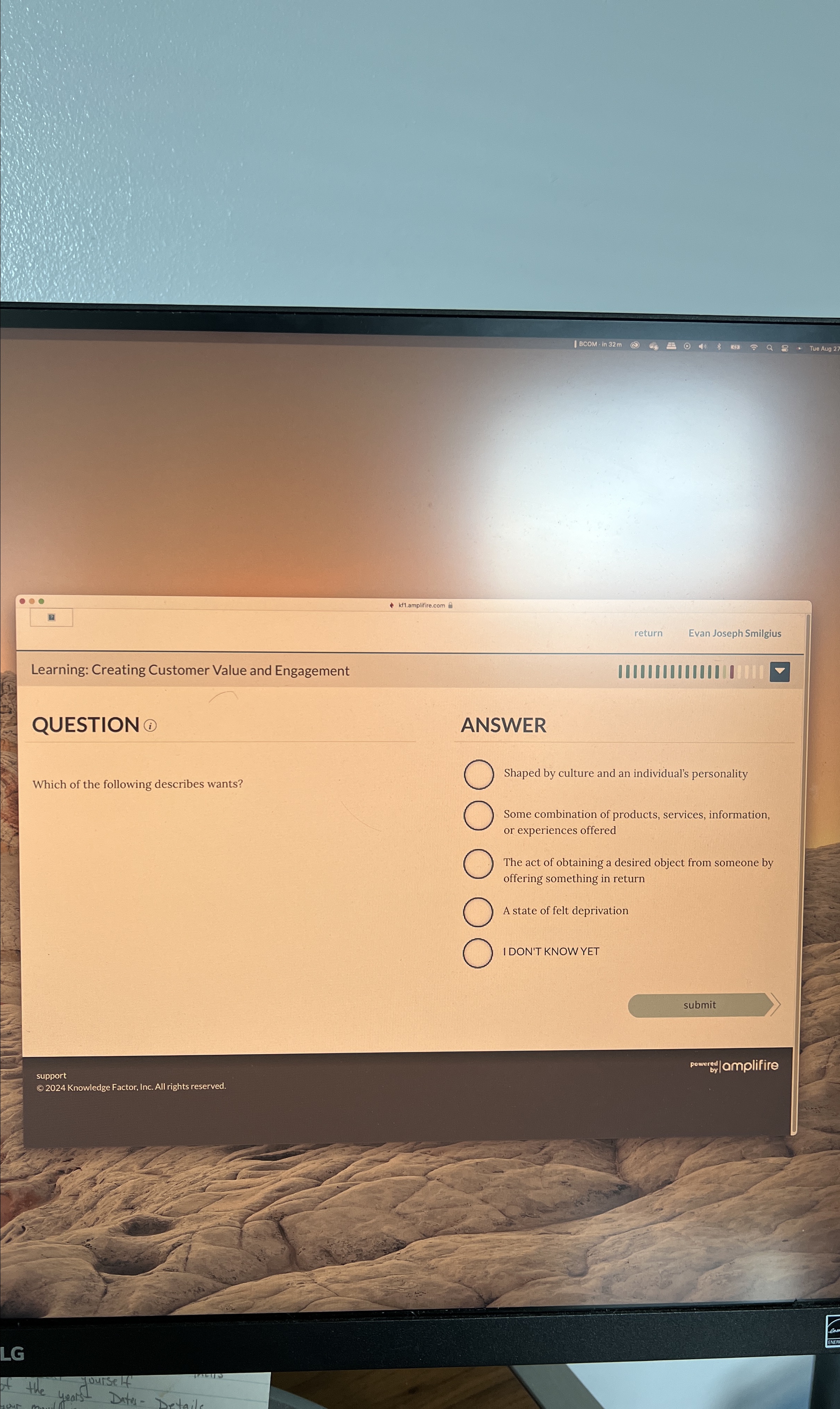  return Evan Joseph Smilgius Learning: Creating Customer Value and Engagement Learning: