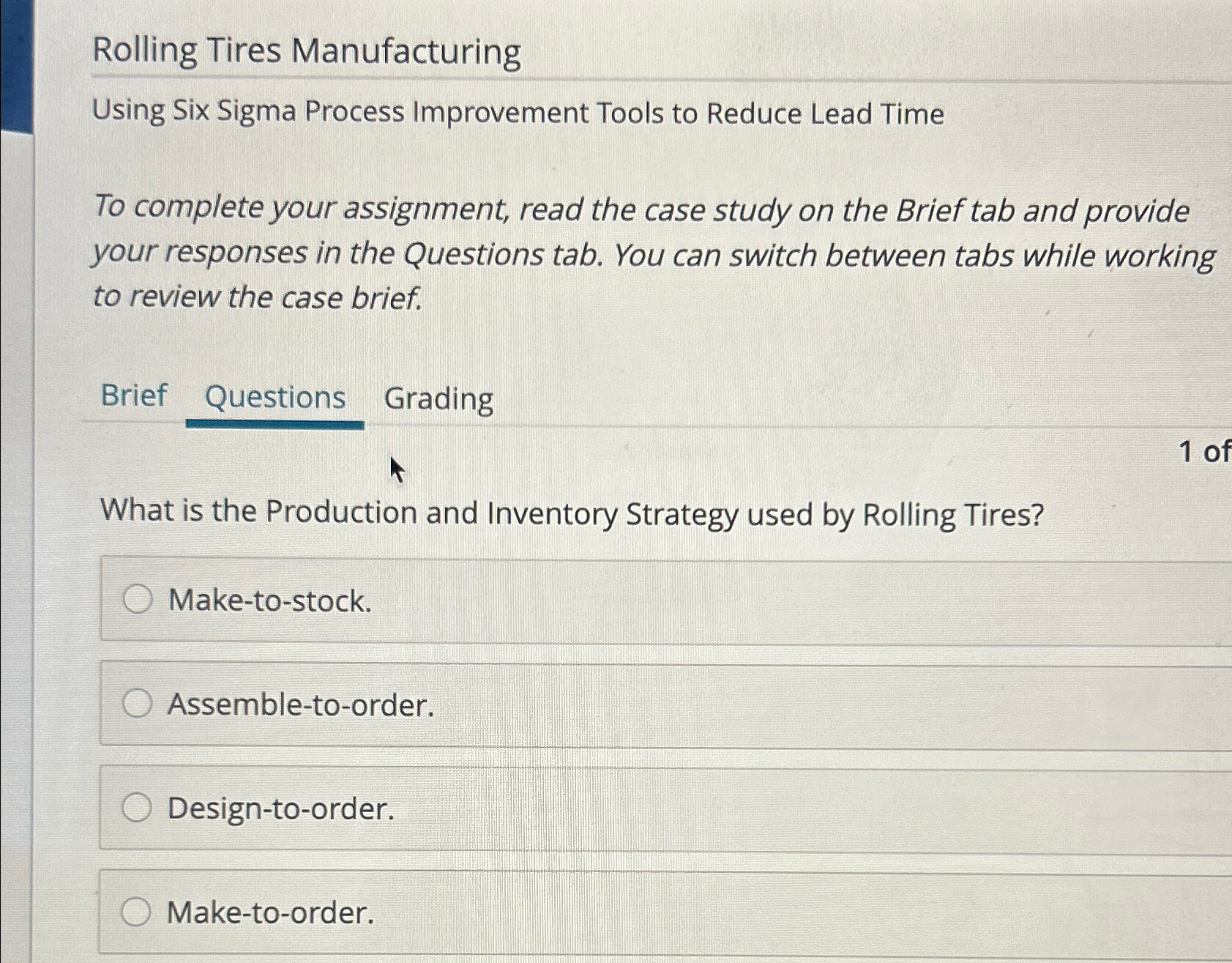  Rolling Tires Manufacturing Using Six Sigma Process Improvement Tools to Reduce