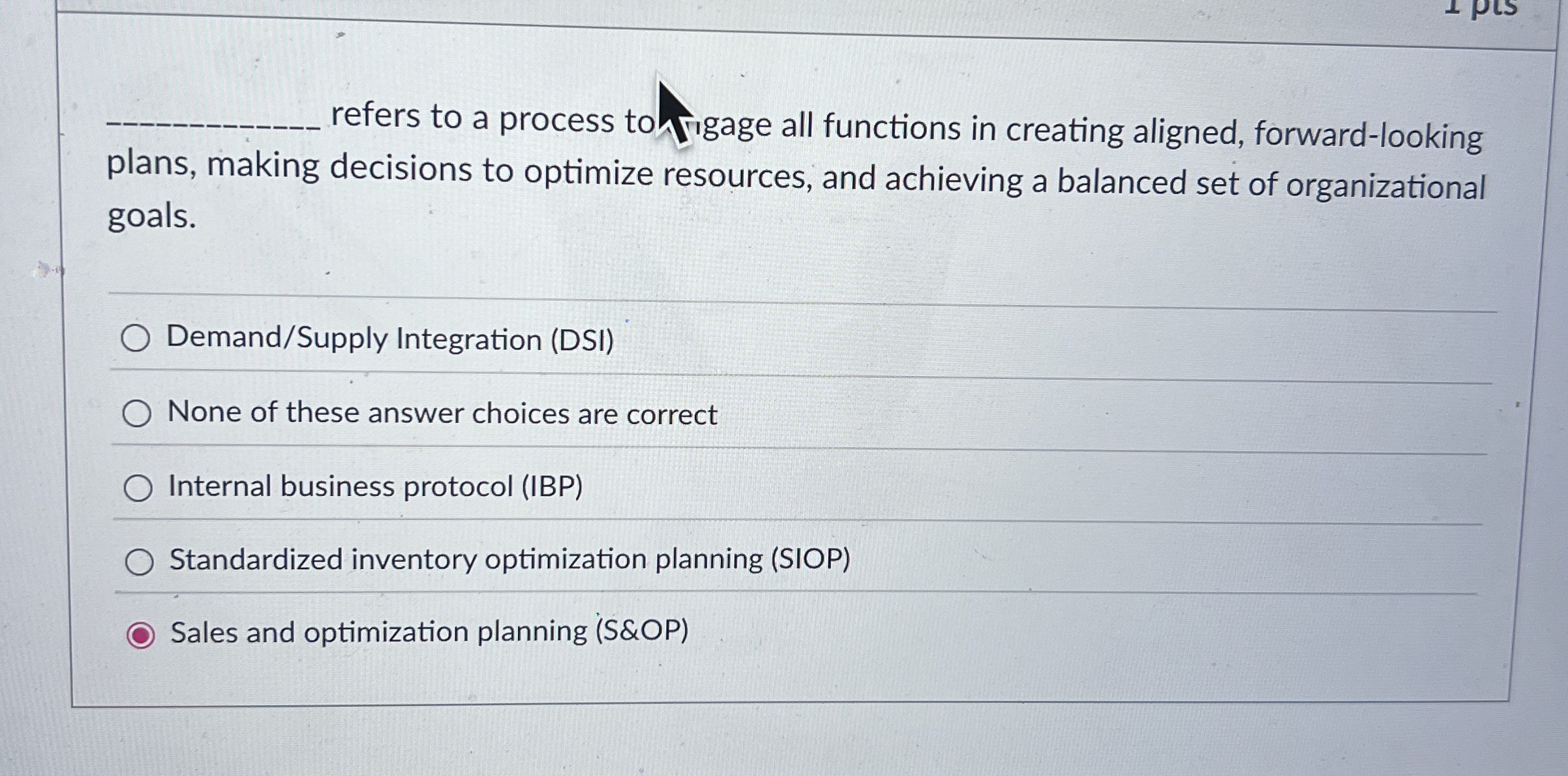  plans, making decisions to optimize resources, and achieving a balanced set