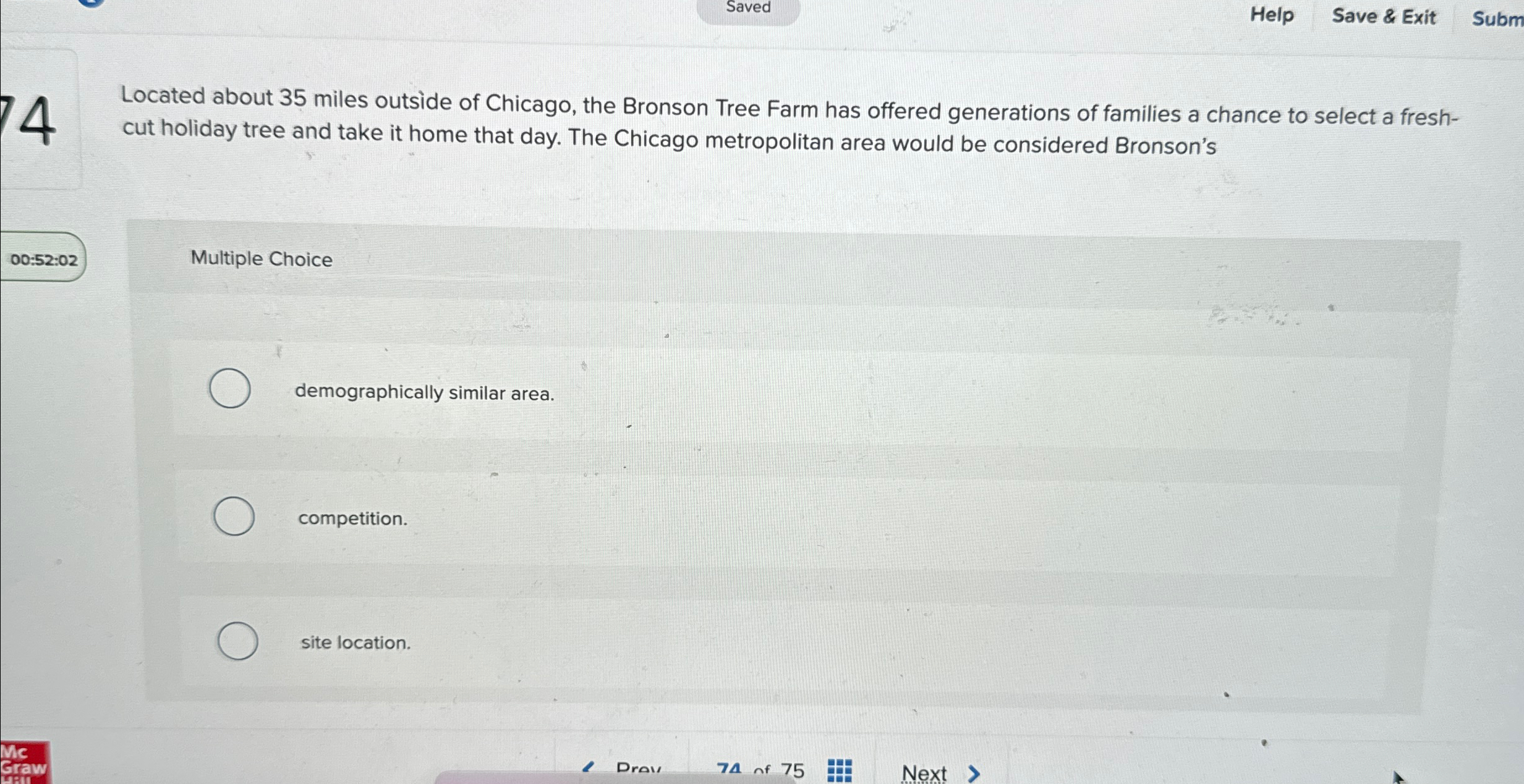  Saved Help Save & Exit Subm Located about 35 miles outside