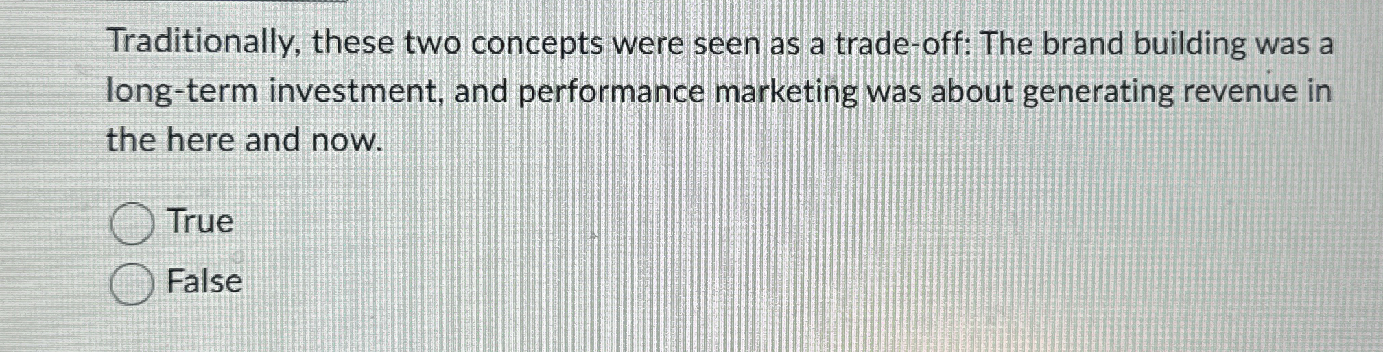  Traditionally, these two concepts were seen as a trade-off: The brand