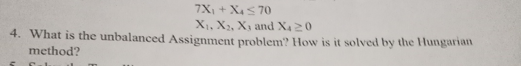  What is the unbalanced Assignment problem? How is it solved by