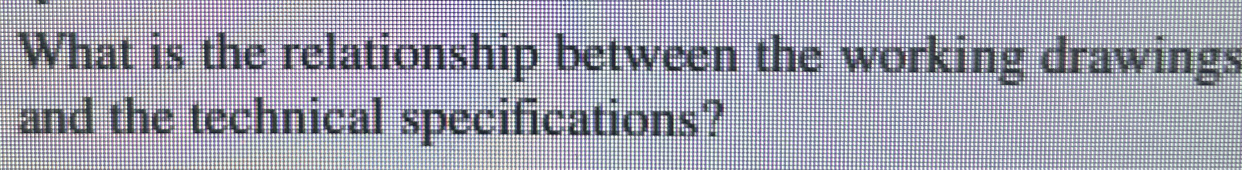  What does this mean What is the relationship between the working