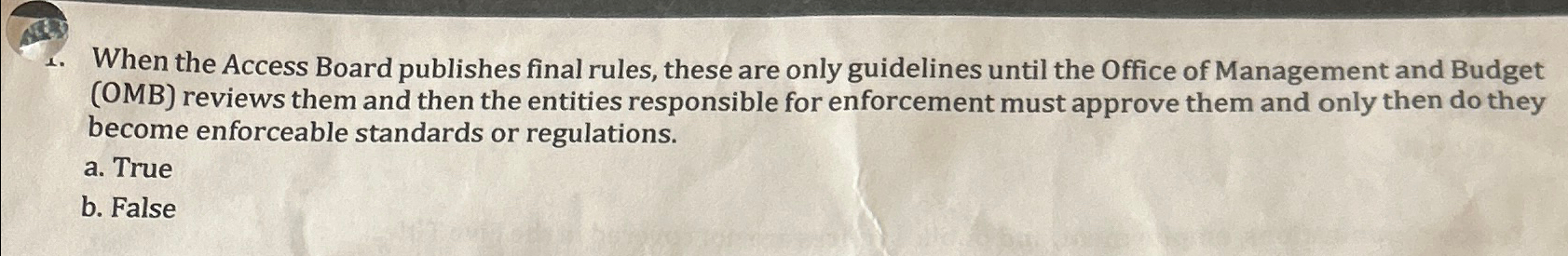  When the Access Board publishes final rules, these are only guidelines